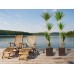 Flowerpot with insert Yucca Chisel (Dluto), Lamela, 19*19*19.5